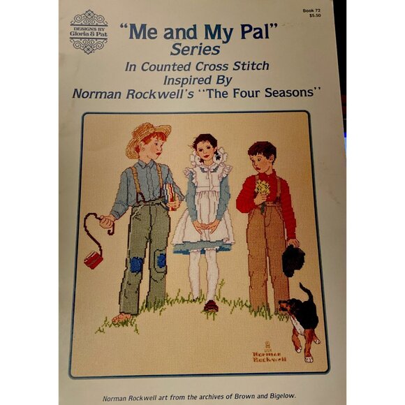 Cross Stitch Me And My Pal Series Norman Rockwells Four Seasons #72 Gloria & Pat - Picture 5 of 6